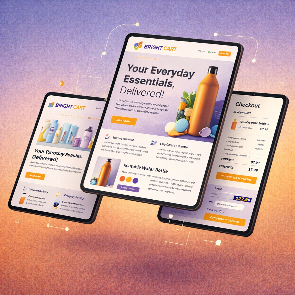 Creative and modern web layout design concept